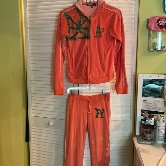 Vintage Crush hand painted hoodie jogging suit - Picture 1 of 9